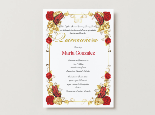 Virtual Quinceañera invitations