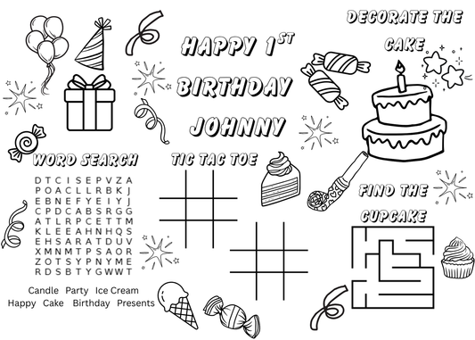Custom Birthday Coloring Page