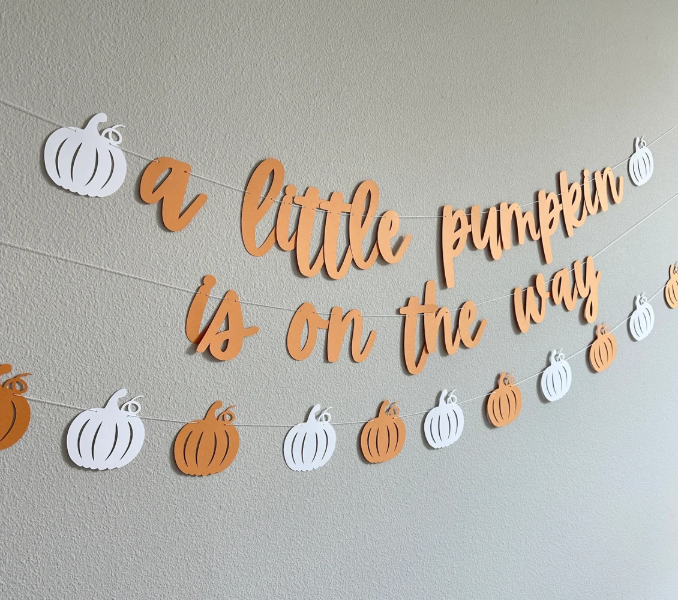 A little pumpkin is on the way banner