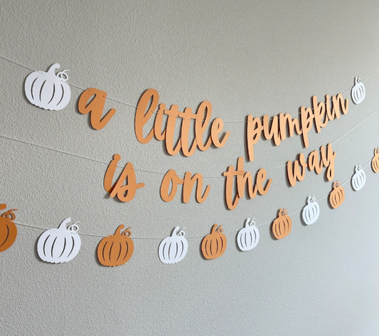 A little pumpkin is on the way banner