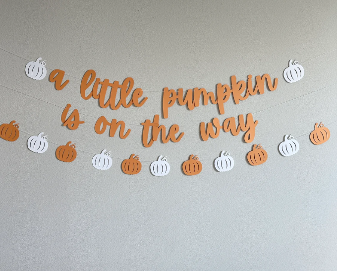 A little pumpkin is on the way banner