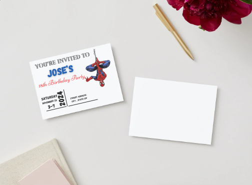 Spiderman Birthday Party Invitation